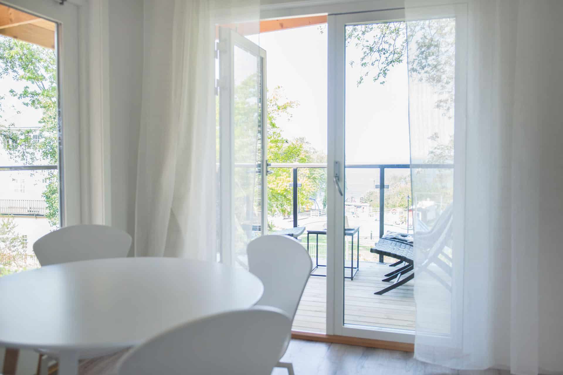 Utsikt från rum i Kneippbyns b&b Visby