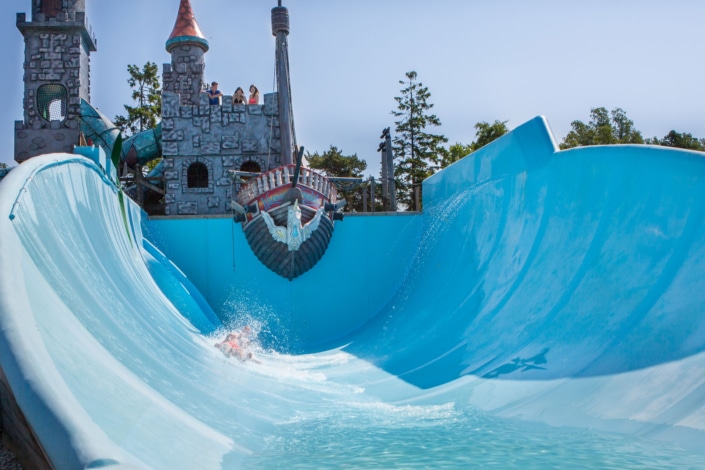 Attraktionen Half Pipe på Kneippbyn Vattenland Gotland