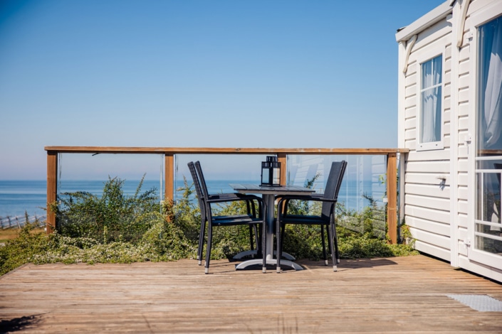 Utsikt från Kneippbyns villavagn på Gotland