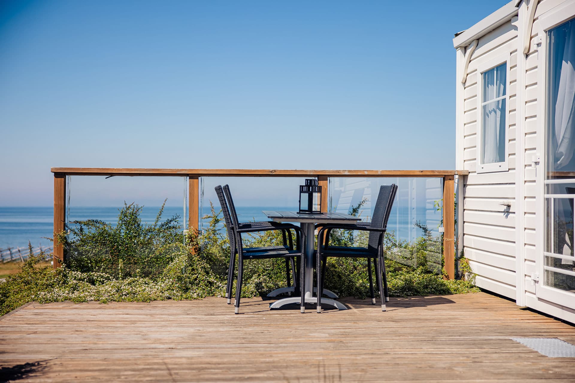 Utsikt från Kneippbyns villavagn på Gotland